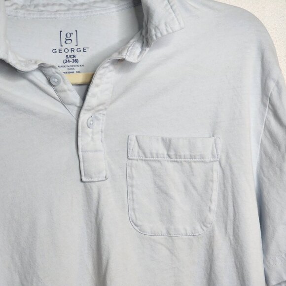 George Brand Purple Cotton Short Sleeve Pocket Front Polo Shirt Size S 34-36 - Picture 8 of 16